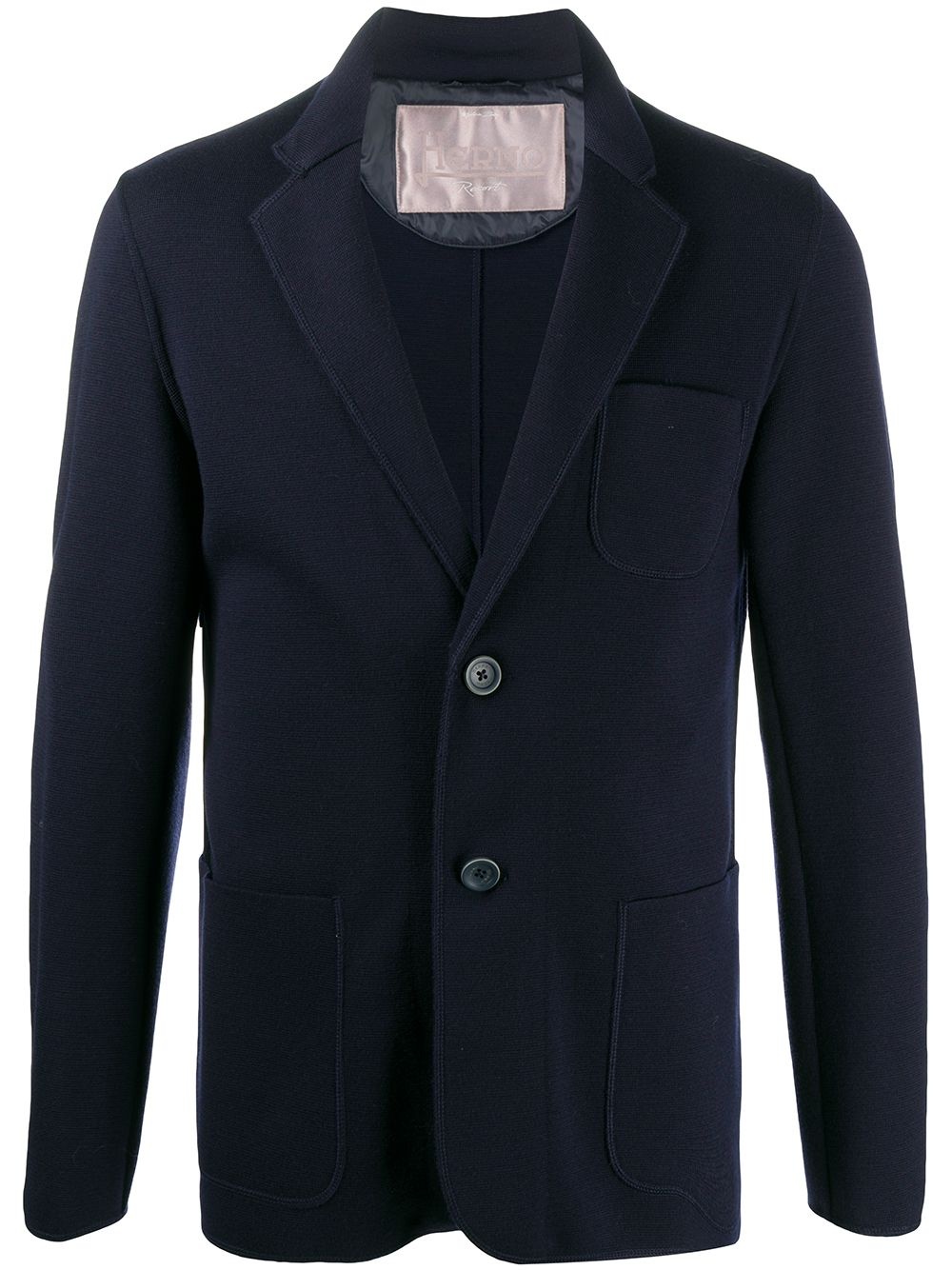 single-breasted knitted blazer - 1