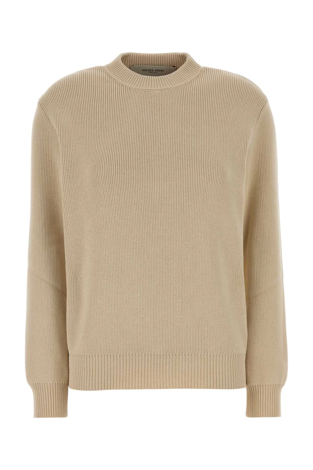 Golden Goose Deluxe Brand Women Beige Stretch Cotton Blend Dany Sweater - 1