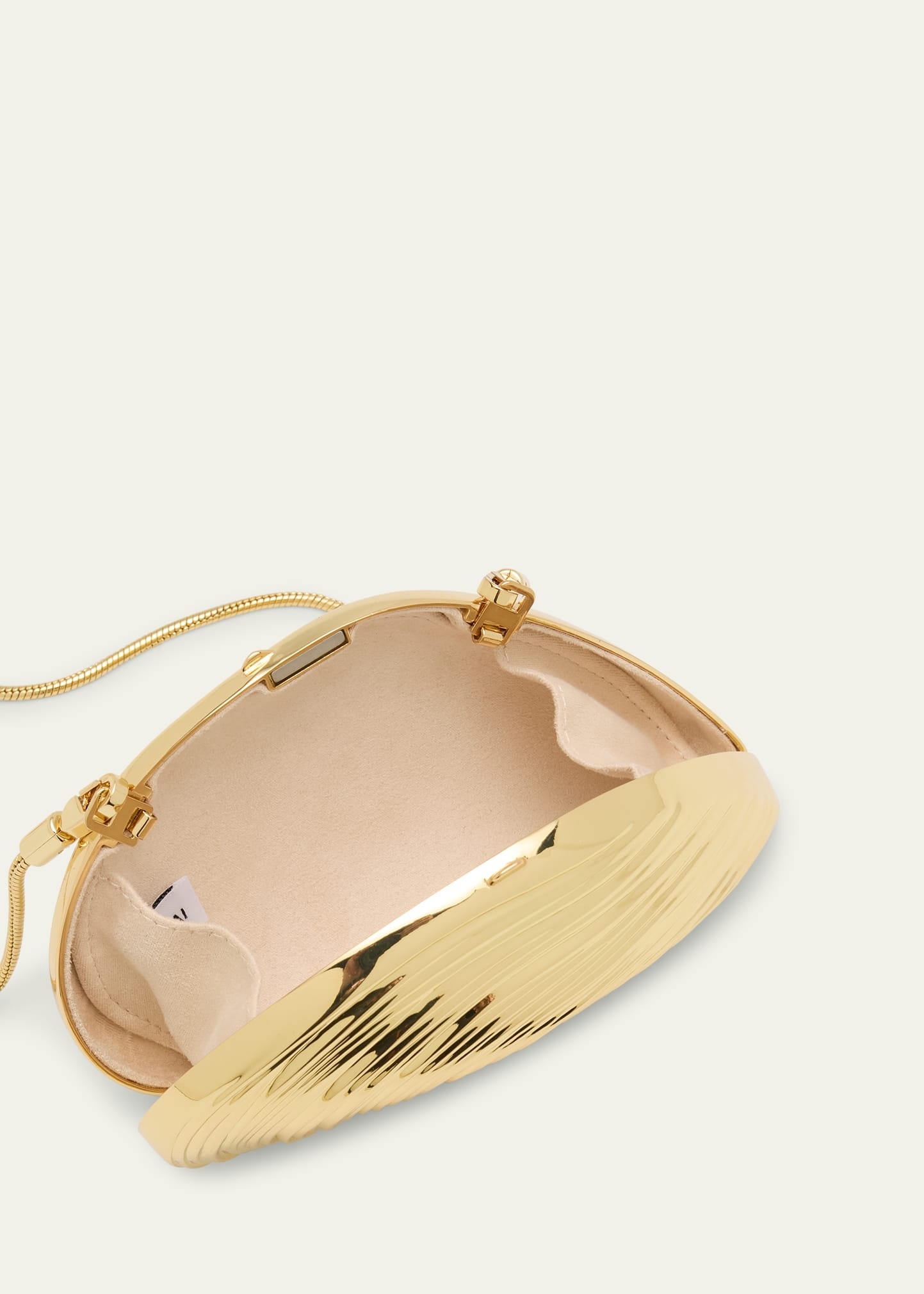 Bridget Mini Metal Oyster Shell Clutch Bag - 4
