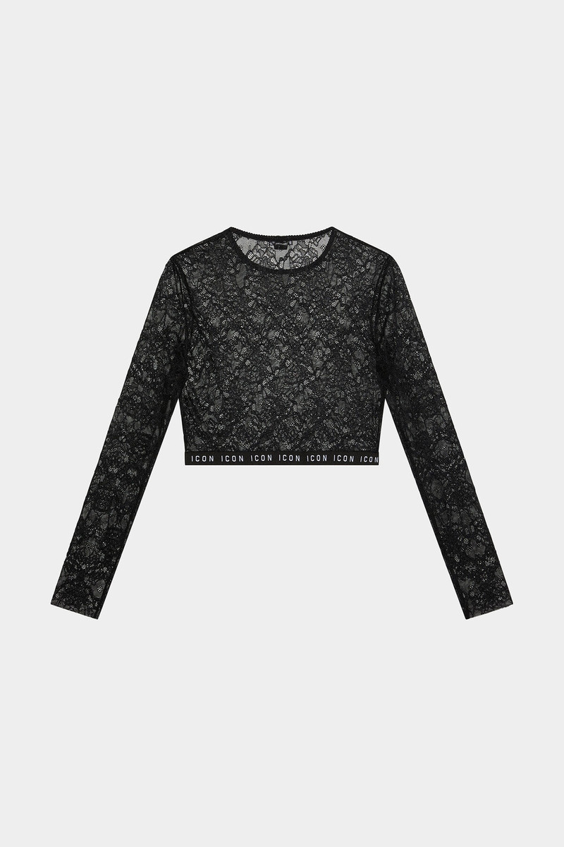 DSQUARED2 ICON LACE CROP TOP outlook