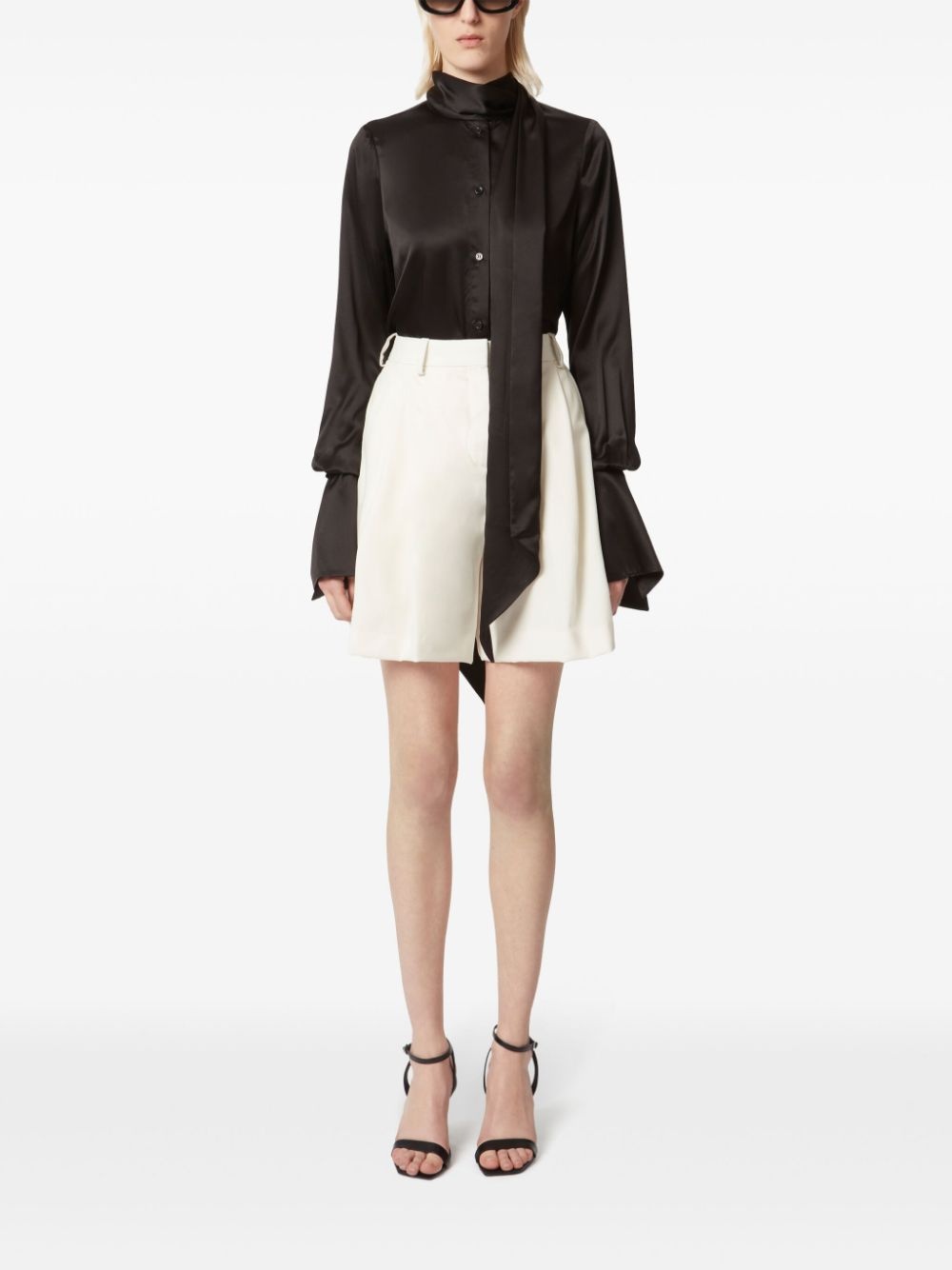 satin lavaliere shirt - 2