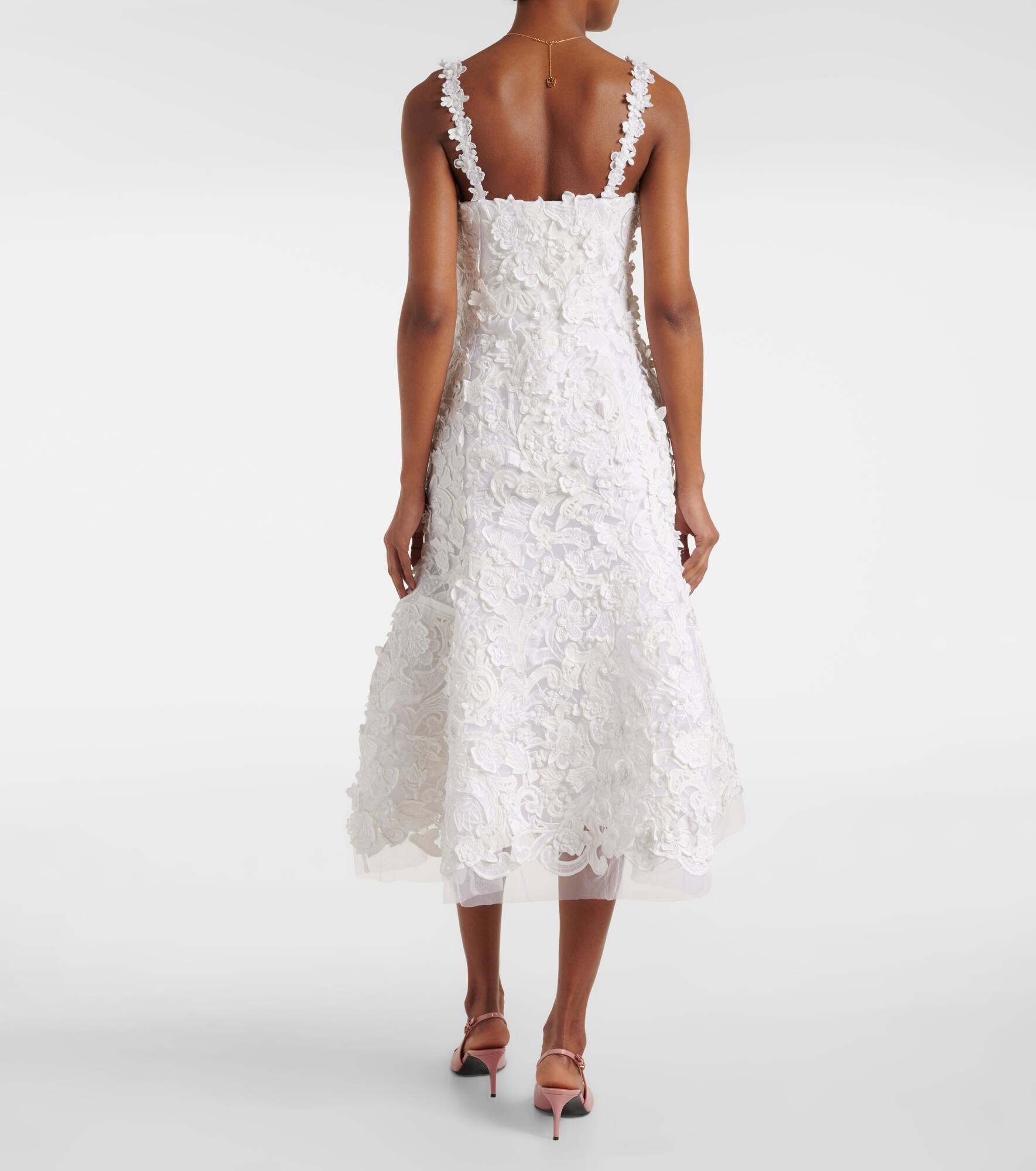 Guipure lace midi dress - 3