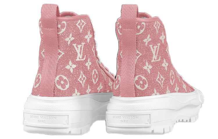 (WMNS) LOUIS VUITTON LV Squad Ankle Sneakers 'Pink Monogram' 1A9S1G - 3