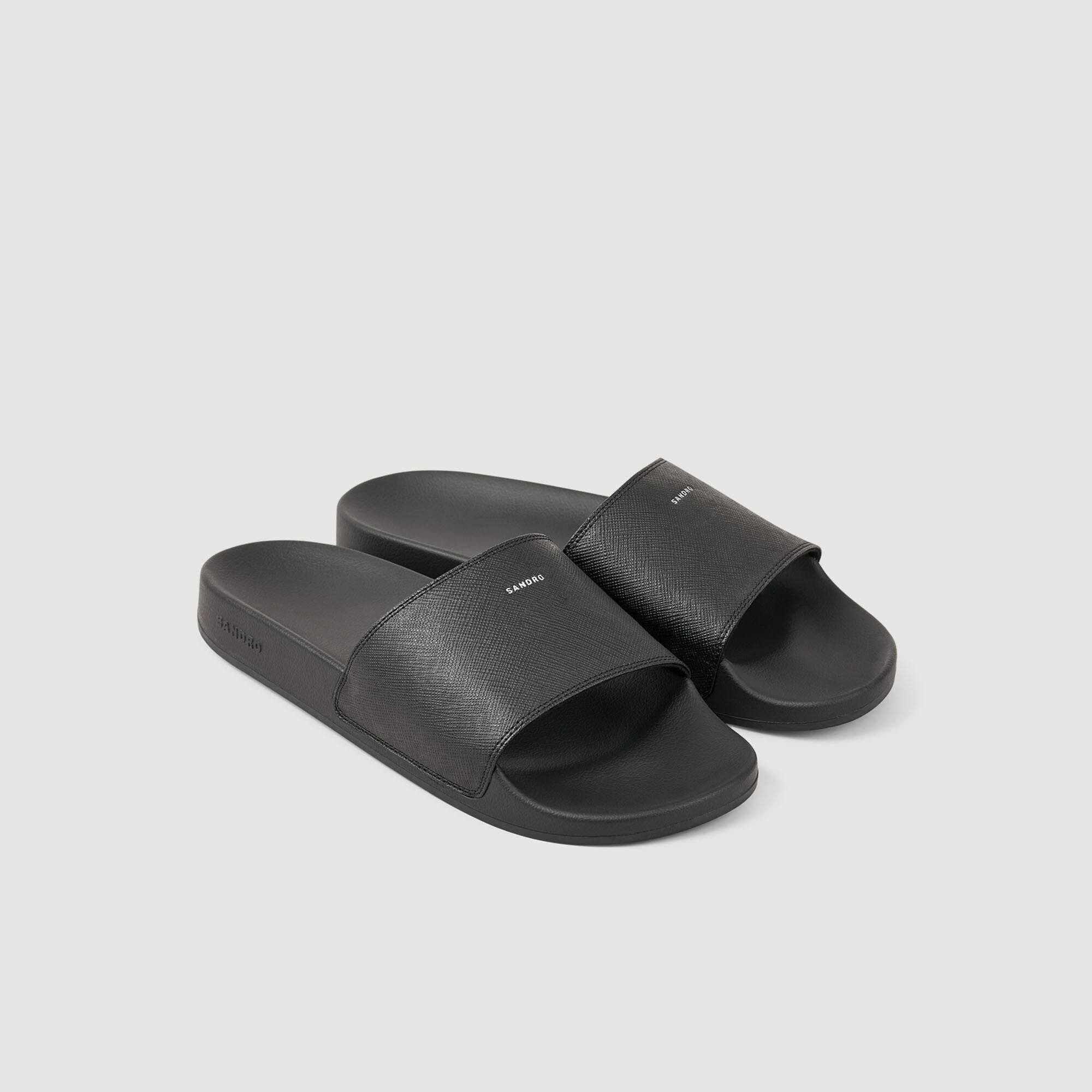 SANDALS IN RECONSTITUTED LEATHER - 2