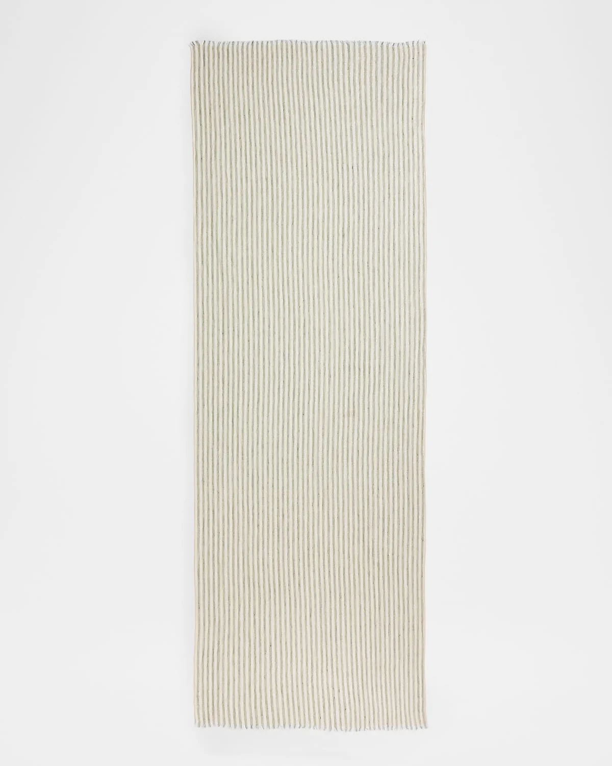 Sparkling Striped Linen-Blend Scarf - 1