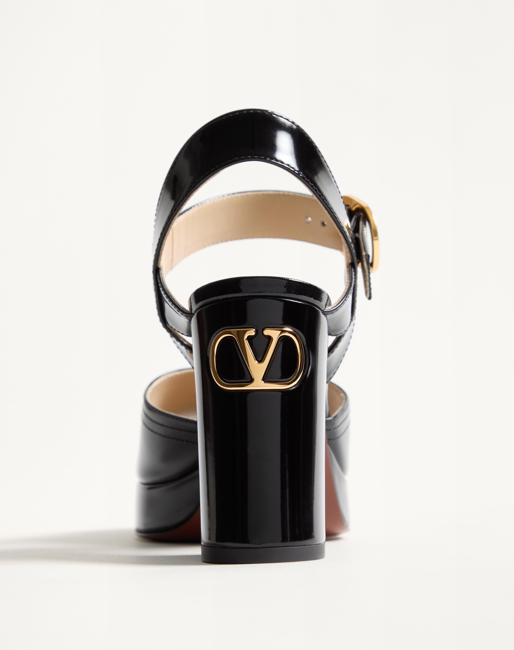 FAWCETTE PLATFORM SANDAL IN POLISHED CALFSKIN 100MM - 7