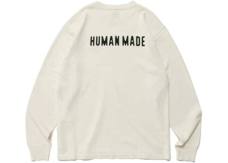 Human Made Human Made Linen Blend Knit Sweater White outlook