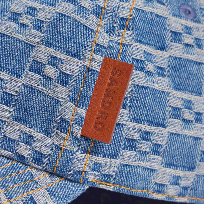 DENIM CAP WITH CROSS MOTIF 4