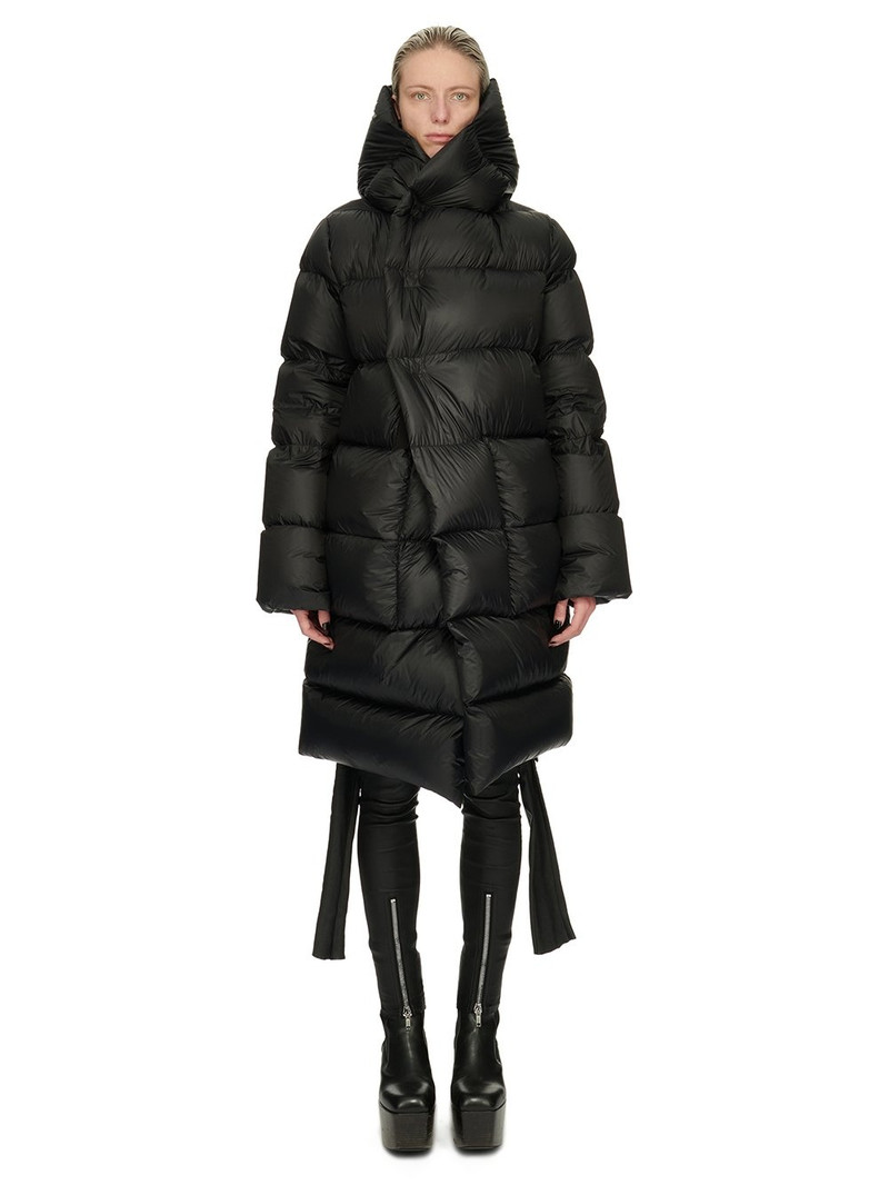 Hooded quilted shell down coat 1