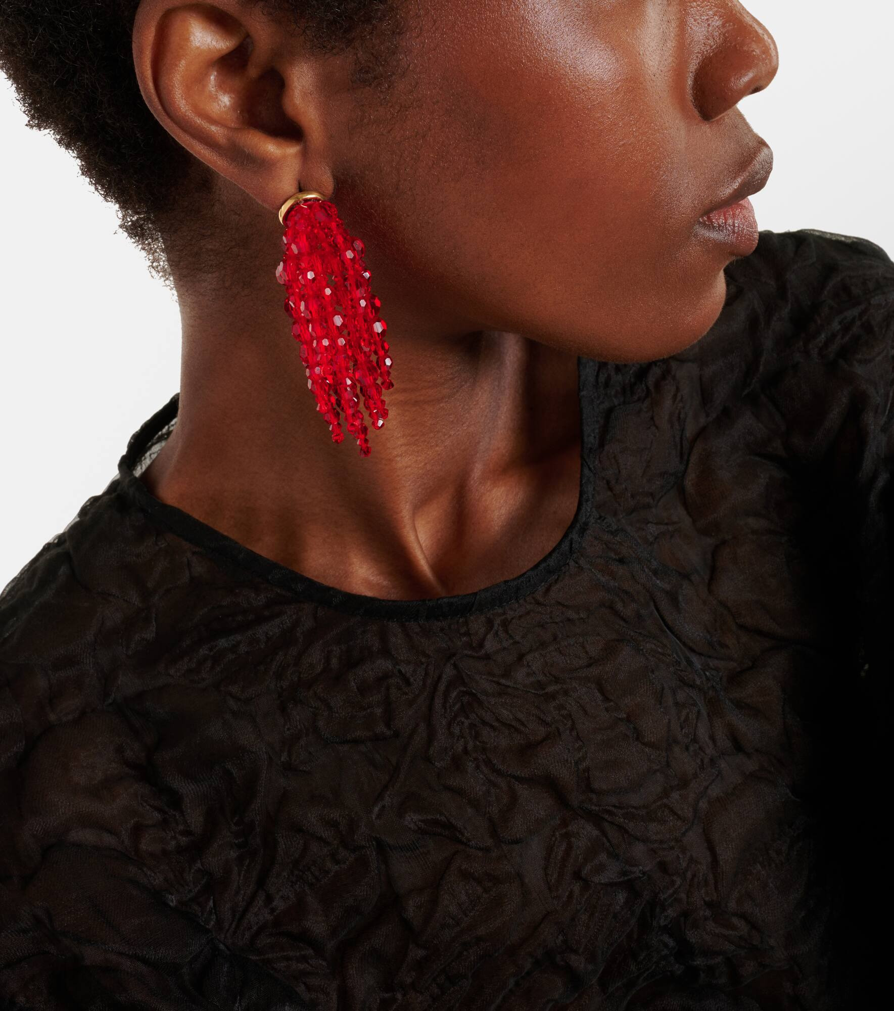 Beaded drop earrings - 6
