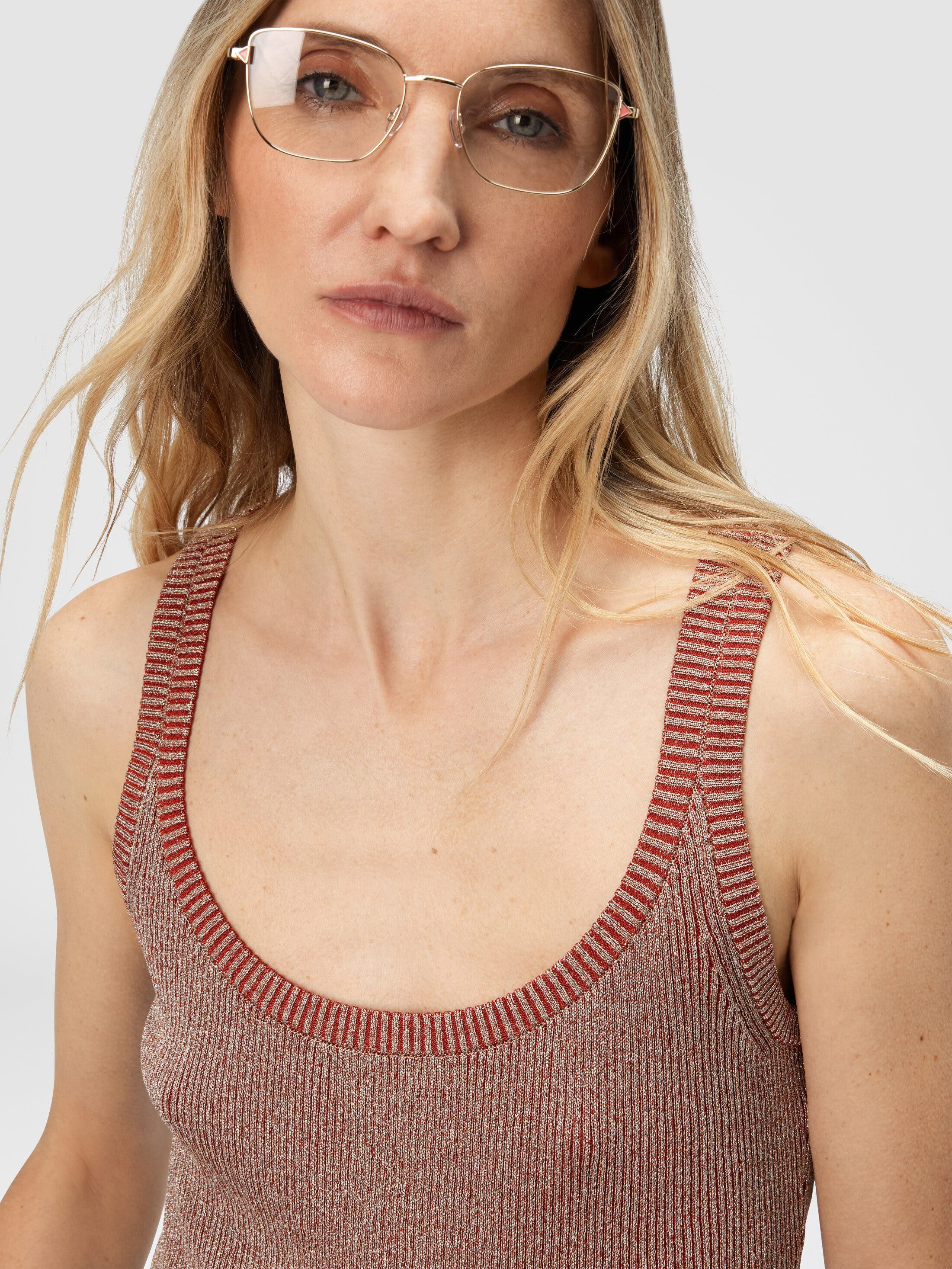 Missoni Tank Top In Viscose And Lamé Blend in Pink Lamé at Nordstrom - 4