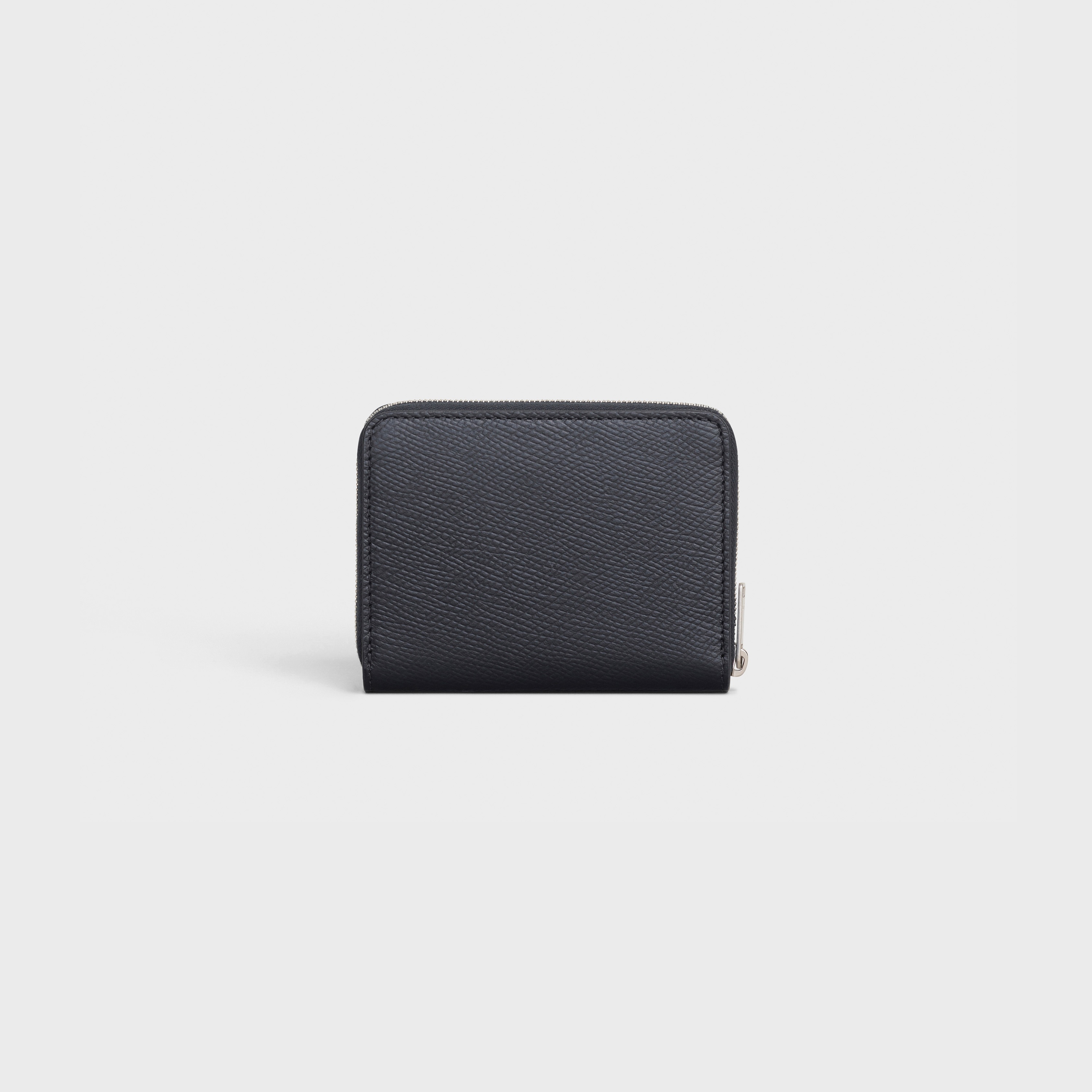 COMPACT ZIPPED WALLET IN GRAINED CALFSKIN - 3