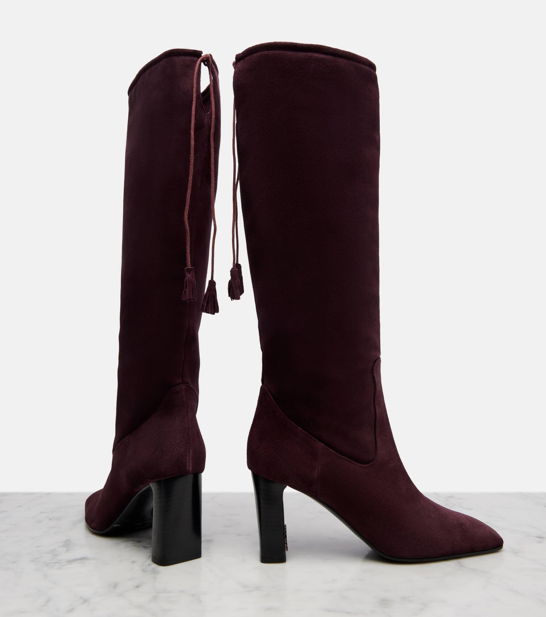 75 suede knee-high boots - 5