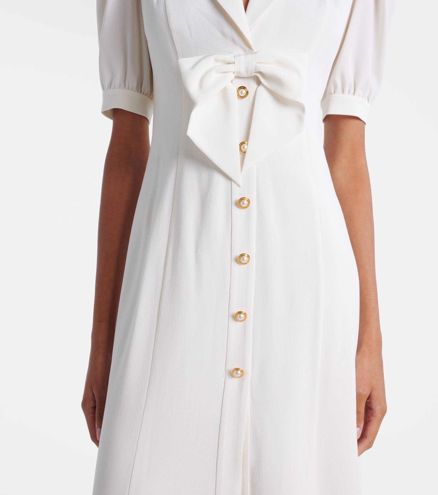 Wool-blend crêpe midi dress - 5