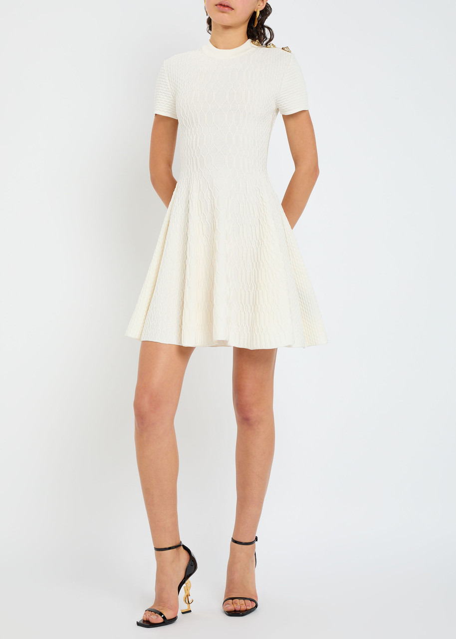 Balmain Textured Knit Mini Dress - 4