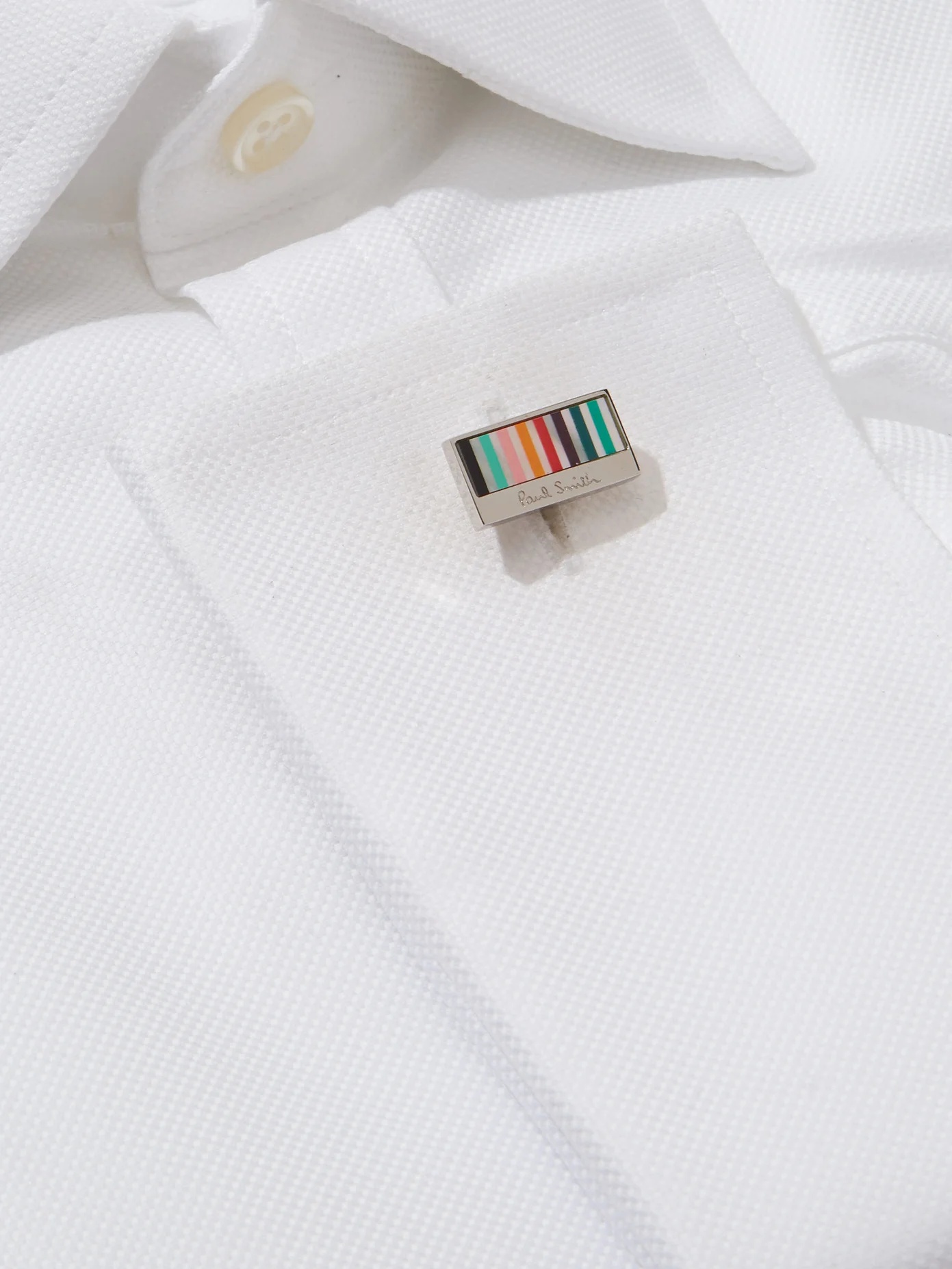 Artist-stripe metal cufflinks - 2