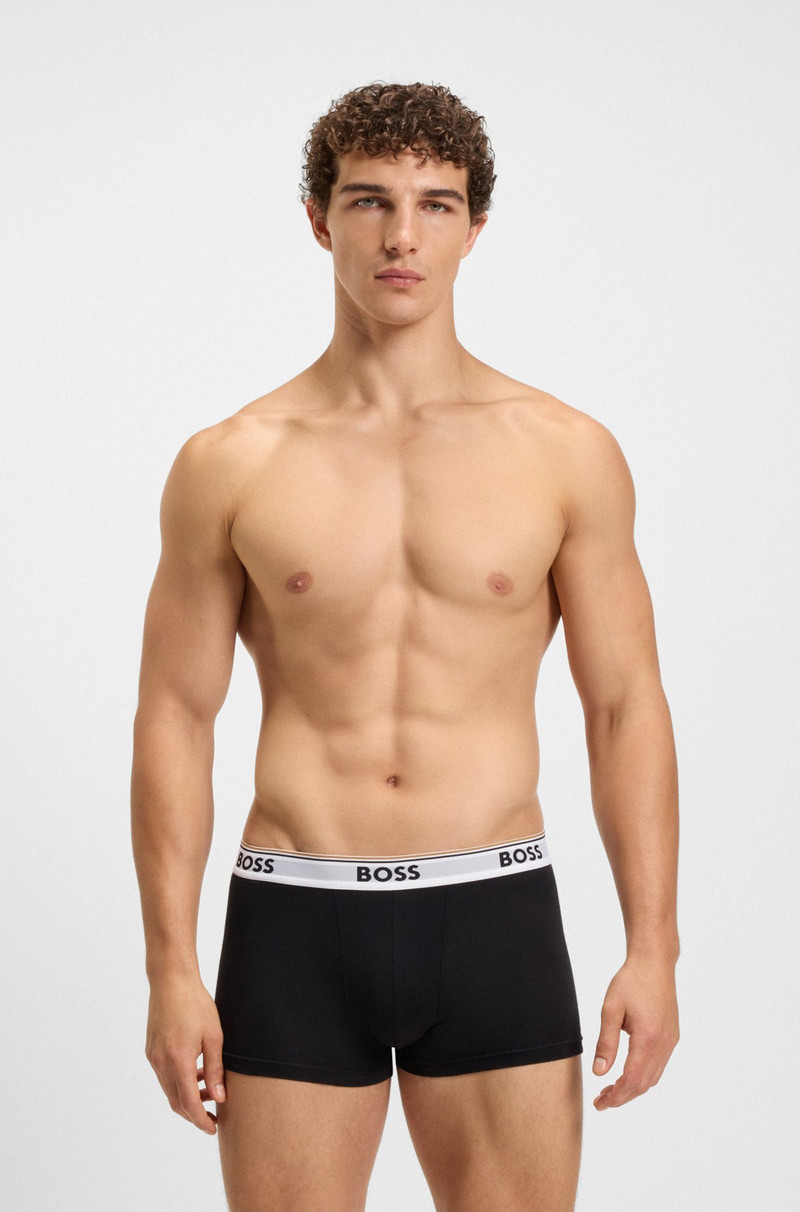 THREE-PACK OF STRETCH-COTTON TRUNKS WITH LOGO WAISTBAND 6