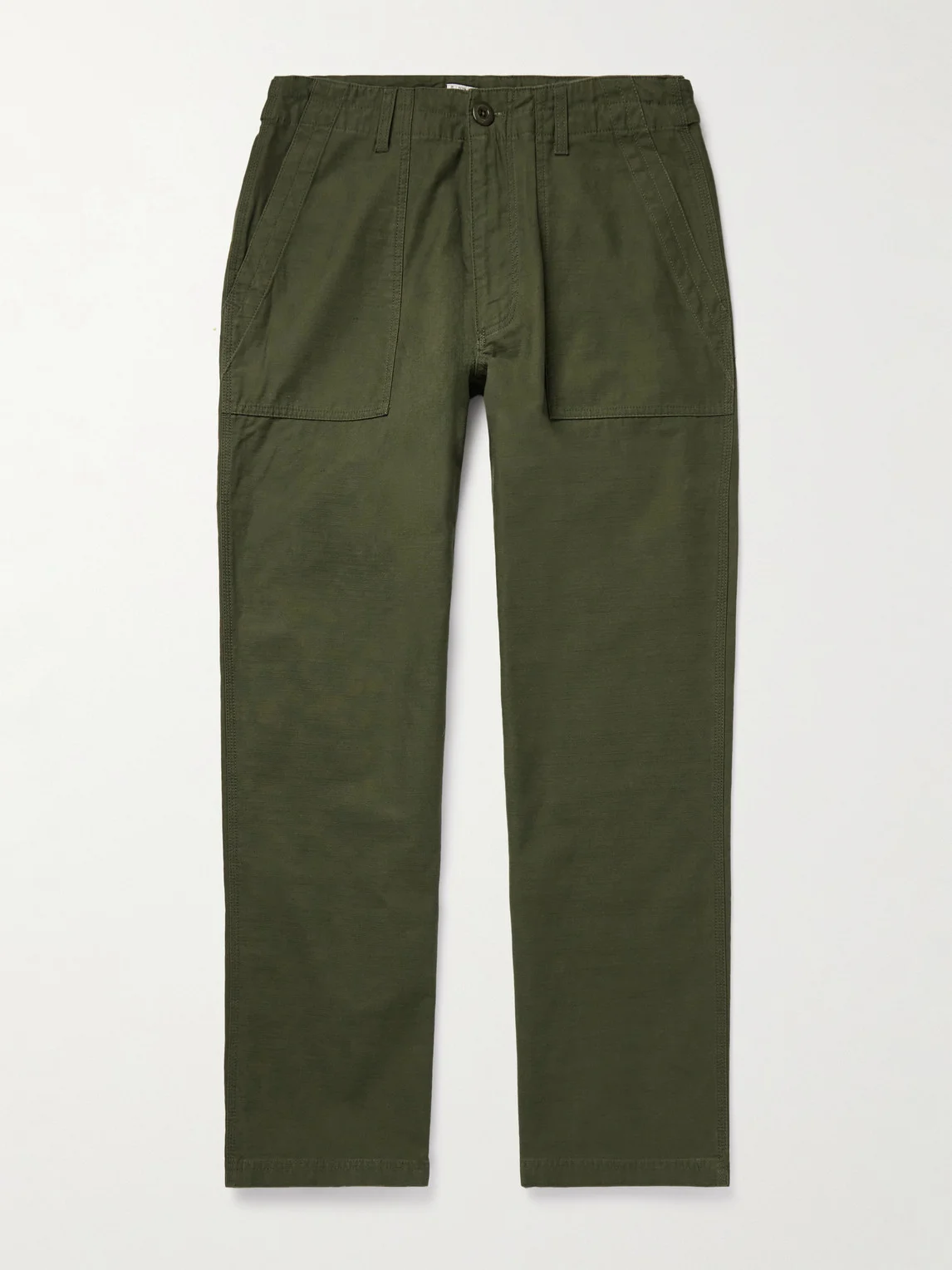Straight-Leg Cotton Trousers - 1