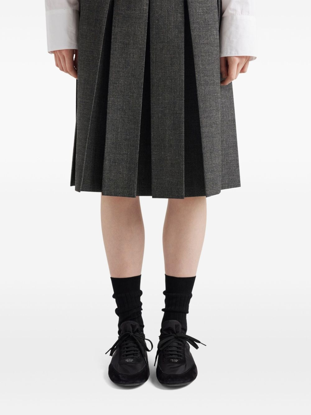 belted pleated skirt - 5