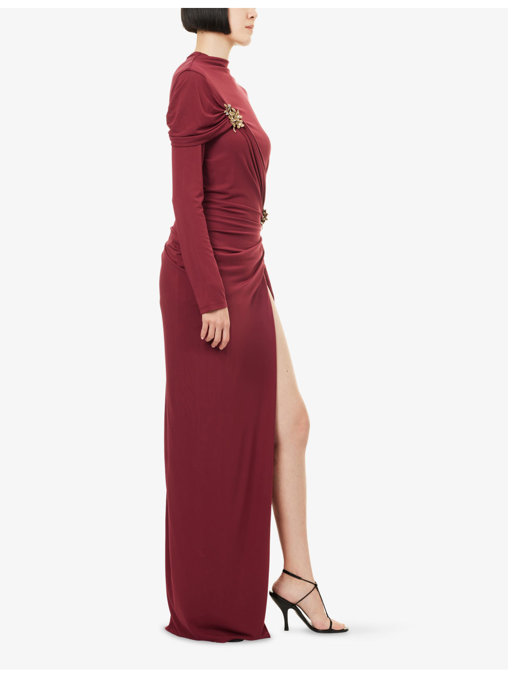 Izadora Draped Stretch-Woven Midi Dress - 3