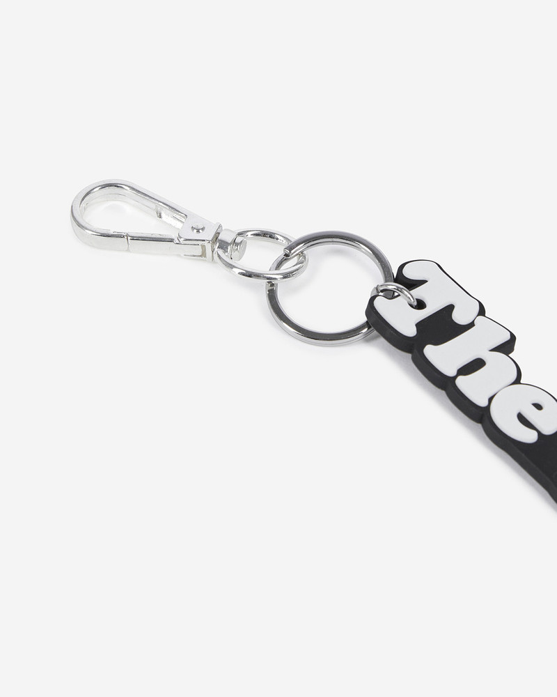 BLACK AND WHITE LOGO BAG CHARM 3