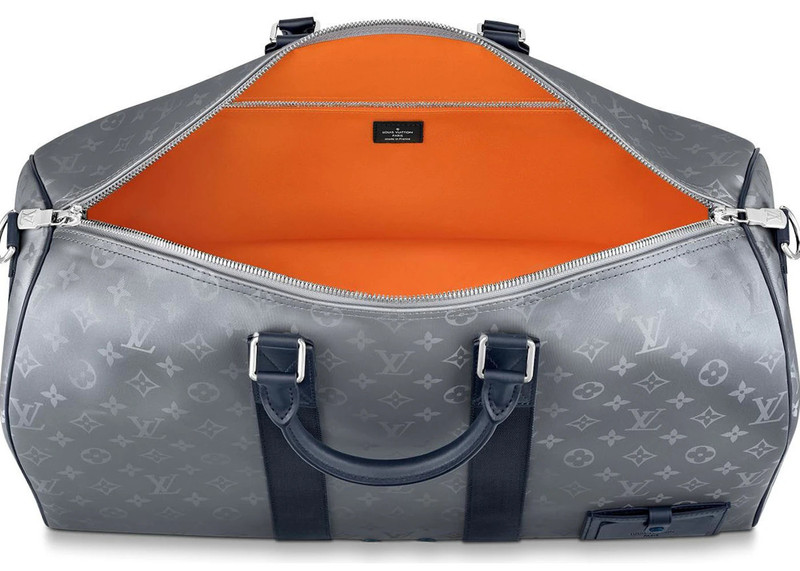 Louis Vuitton Keepall Bandouliere Monogram Satellite 50 Silver 3