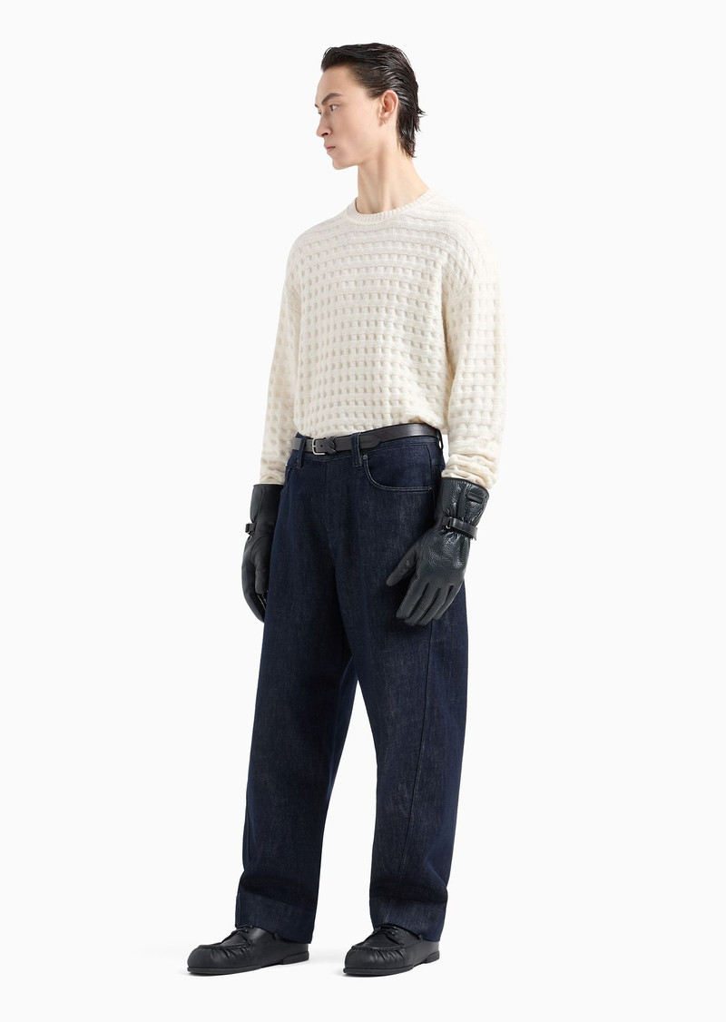 EMPORIO ARMANI J89 Baggy-fit, untreated denim jeans outlook