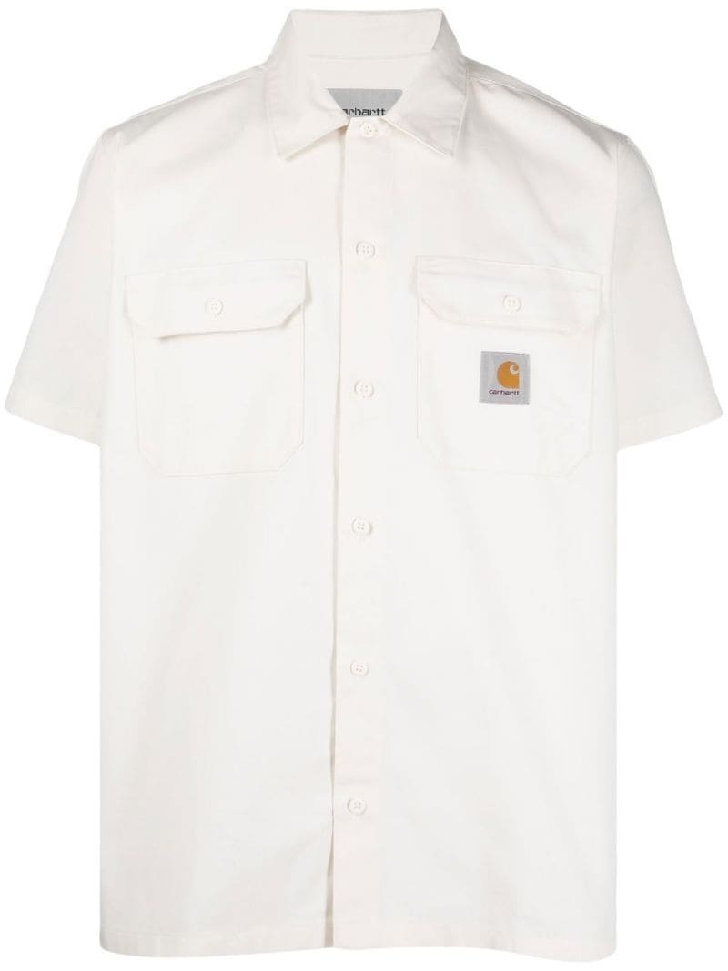 logo-patch short-sleeve shirt - 1
