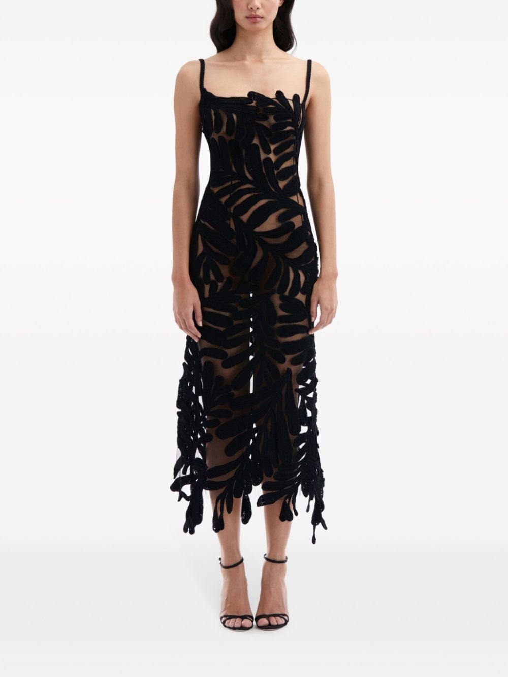 Fern crochet-knit midi dress - 2