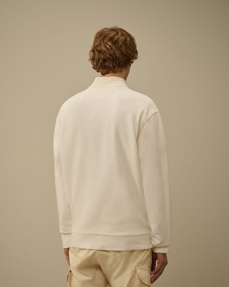Brushed Emerized Diagonal Fleece Half Zip Lens Sweatshirt 4