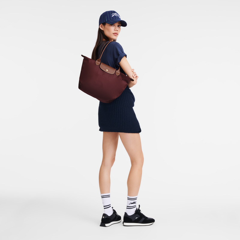 Longchamp Le Pliage Original M Tote bag Burgundy - Recycled canvas outlook