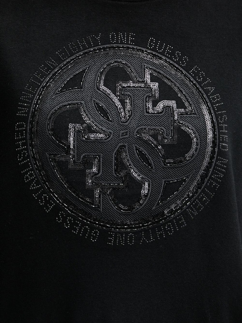 sequin-embellishment logo sweatshirt 5