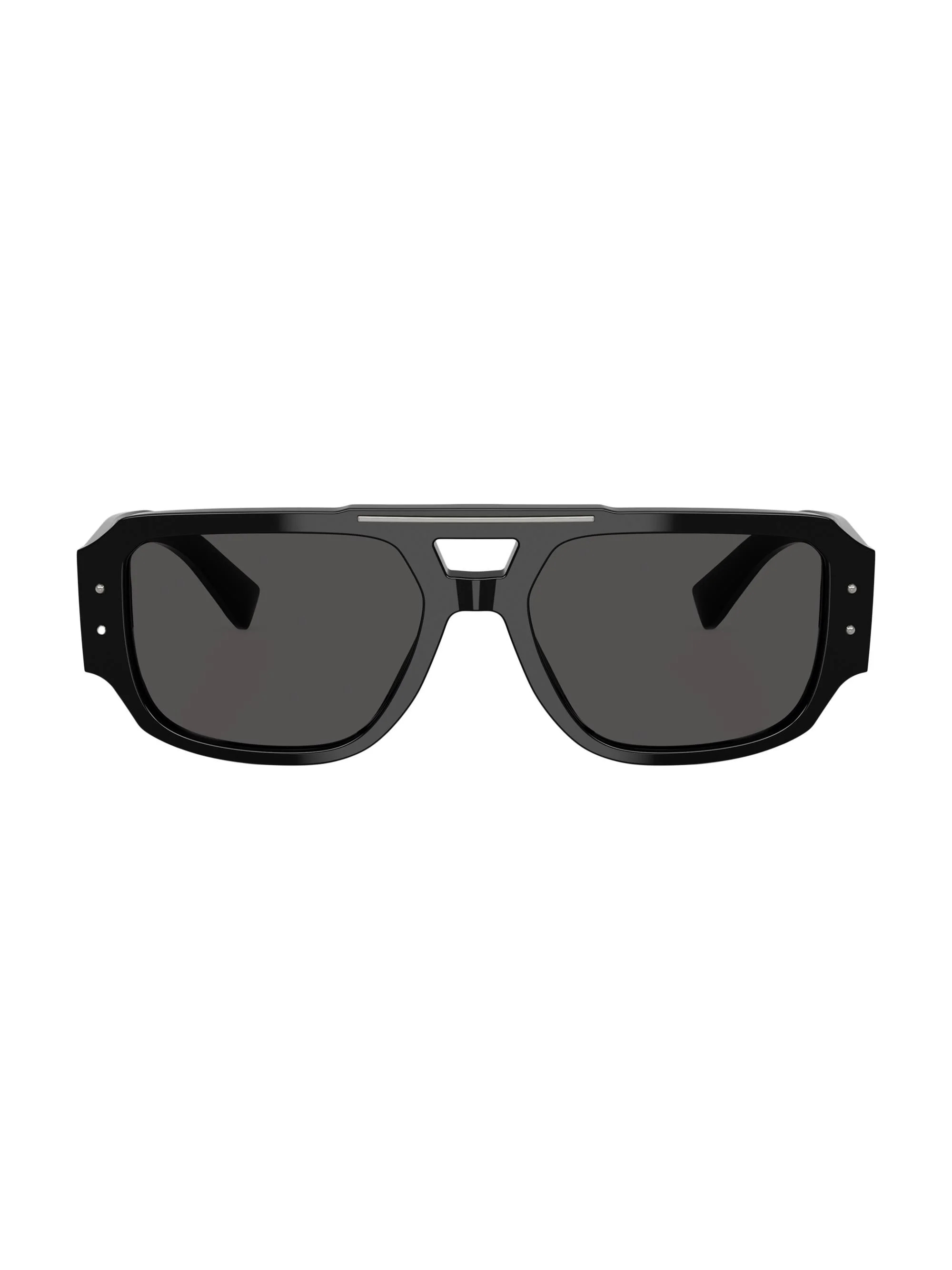 Men's 57MM Aviator Sunglasses - Black - 1