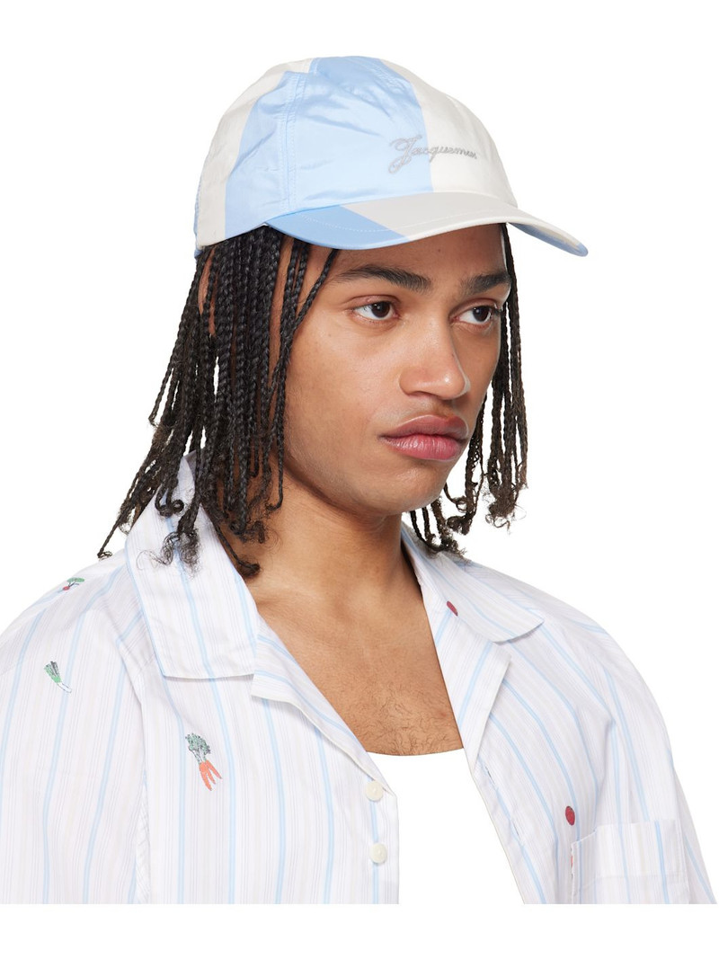 JACQUEMUS Blue & Off-White 'The Baluchon baseball' Cap outlook