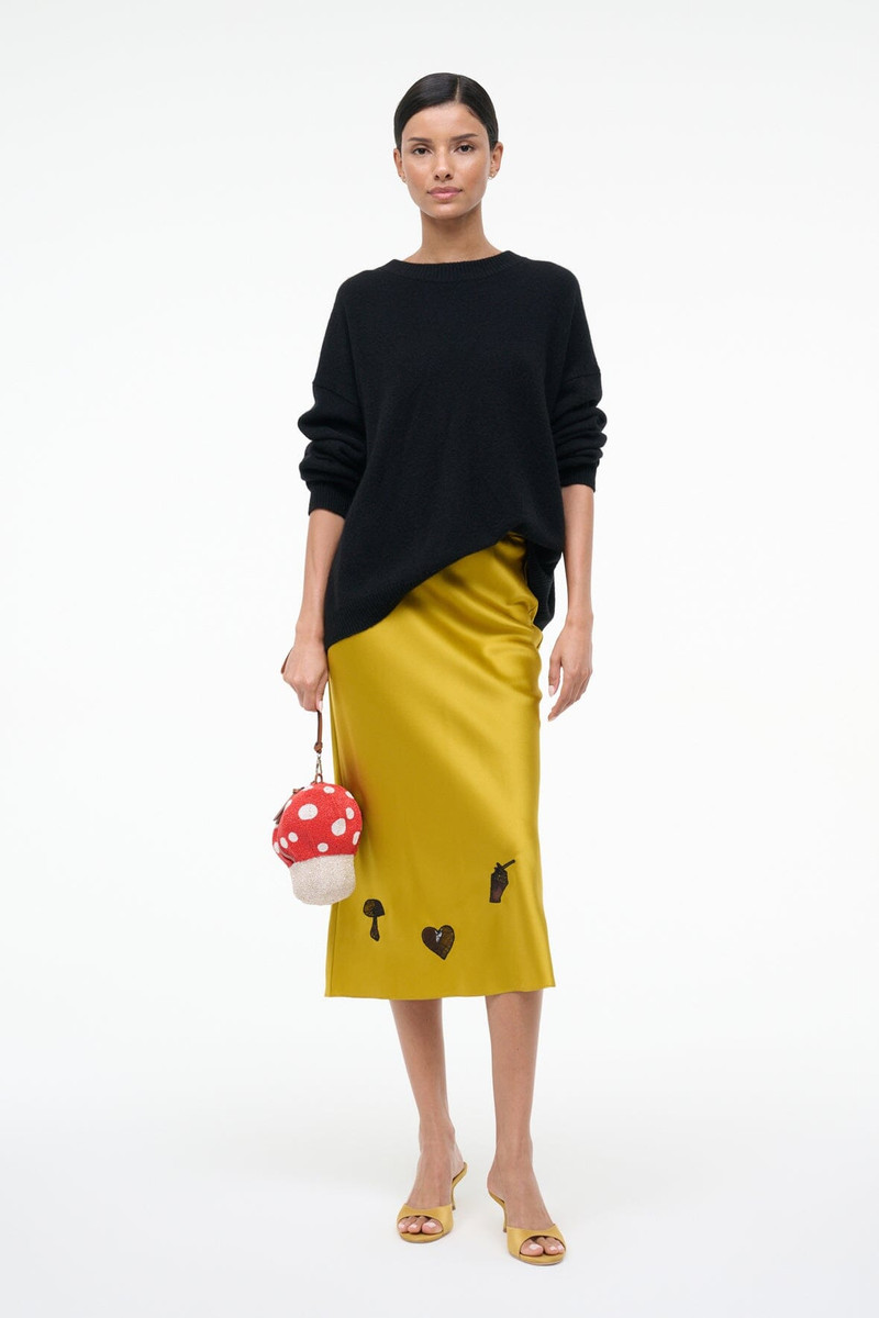 STAUD KIN SILK SKIRT TURMERIC 1
