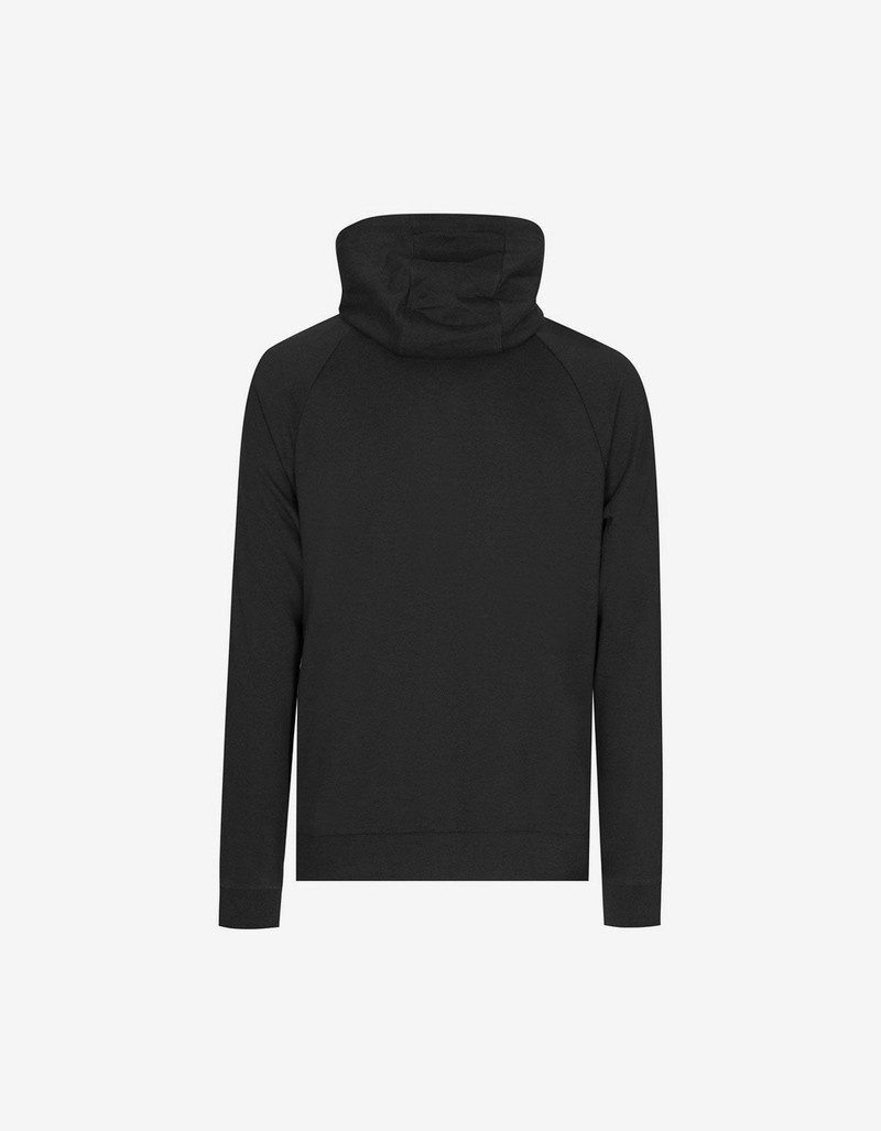 EMPORIO ARMANI Emprio Armani Black Logo Tape Hoodie outlook