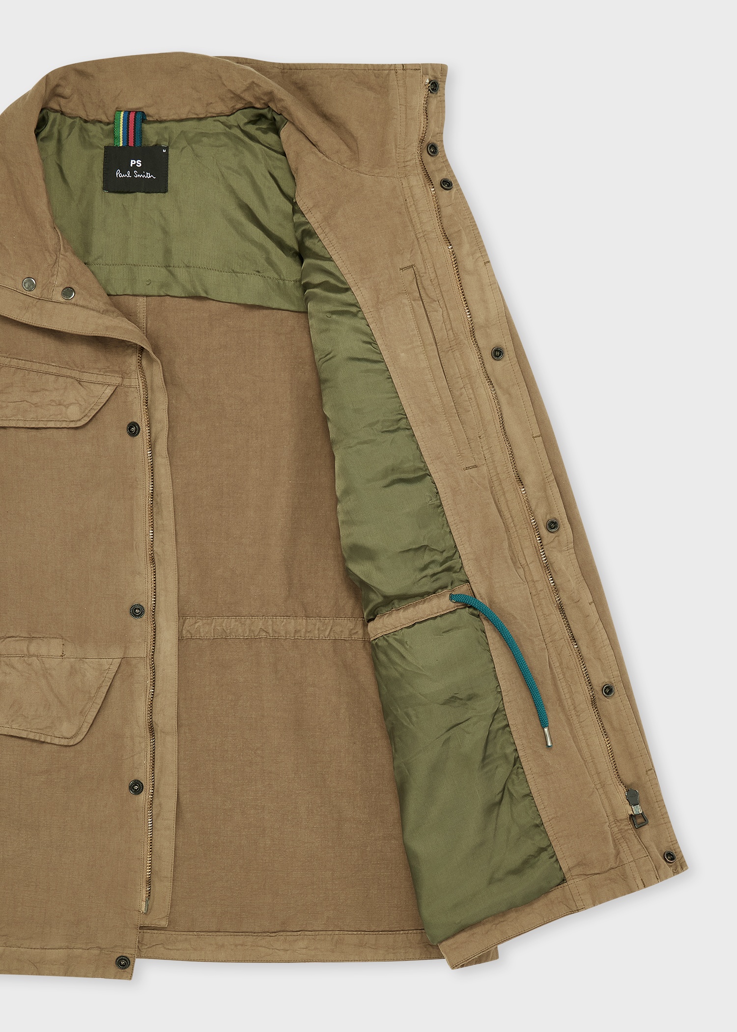 Khaki Cotton-Linen Field Jacket - 4