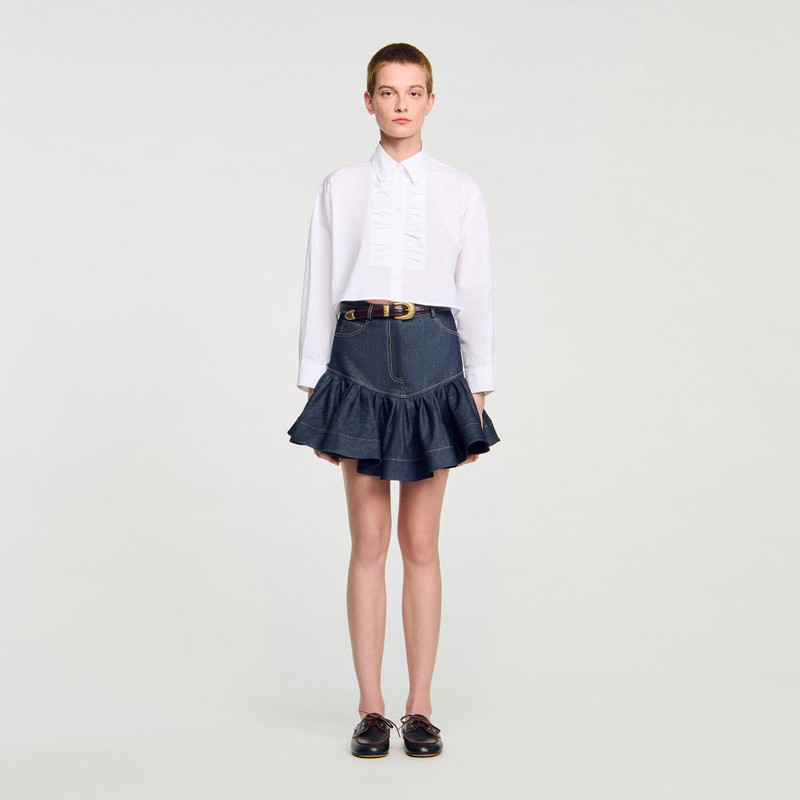 Sandro CROPPED SHIRT WITH BOW DETAIL outlook