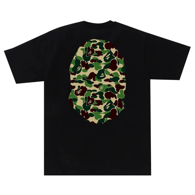 A BATHING APE® BAPE ABC Camo Big Ape Head Tee 'Black/Green' outlook