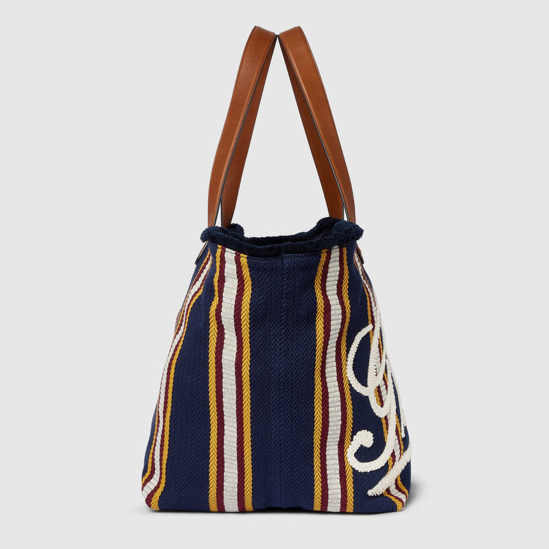 Large embroidered canvas tote bag 9