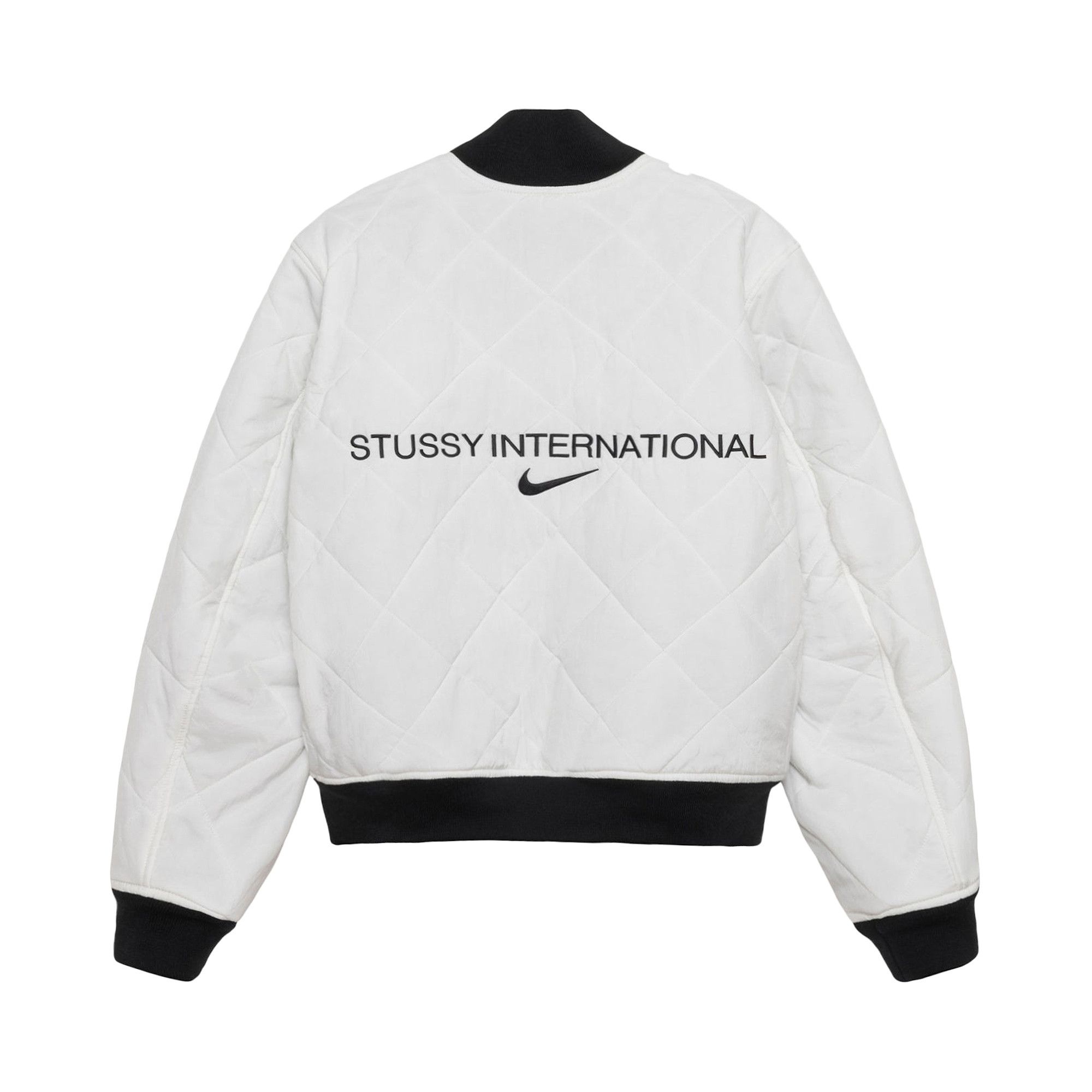 Stussy x Nike Reversible Varsity Jacket 'Black/Sail' - 4