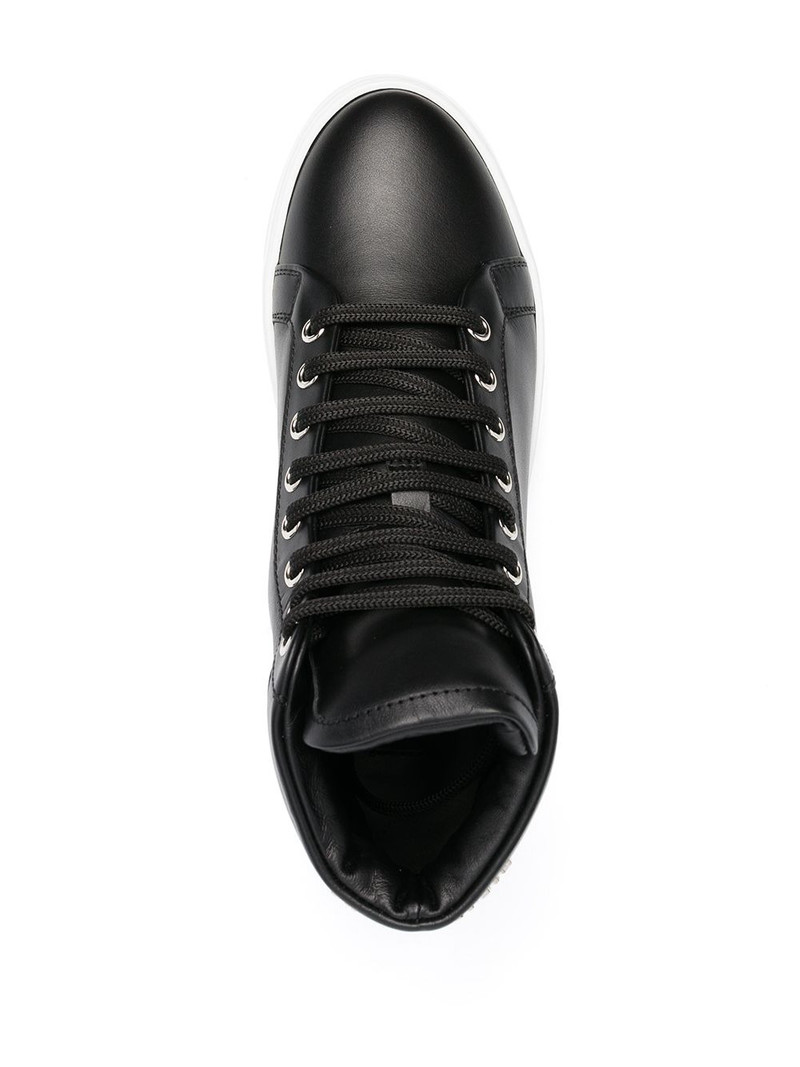 Skull high-top leather sneakers 4
