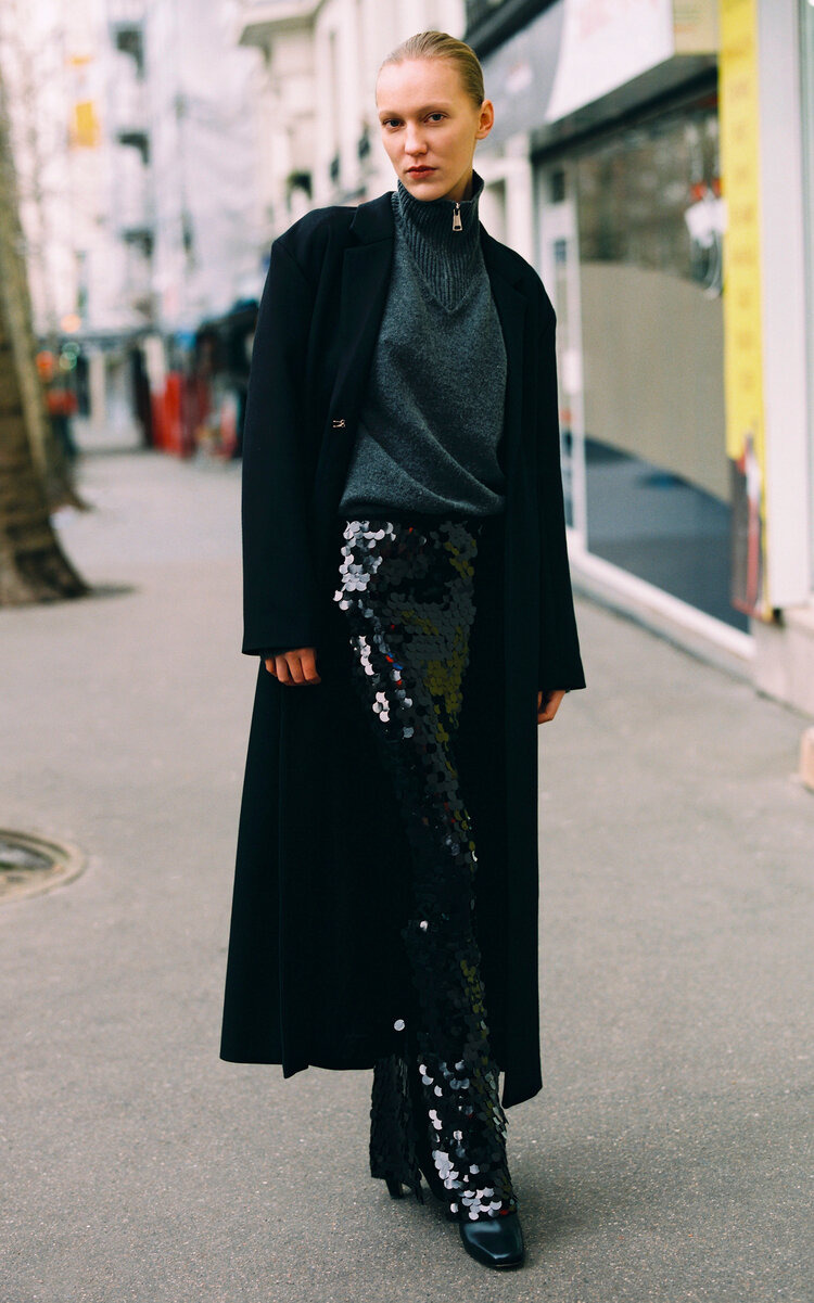 Sequined Mermaid Skirt black - 5