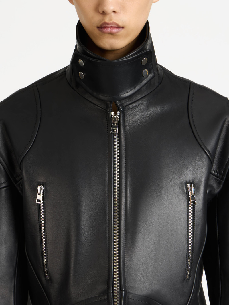 MENS CURVED HEM CROPPED JACKET IN BLACK 5