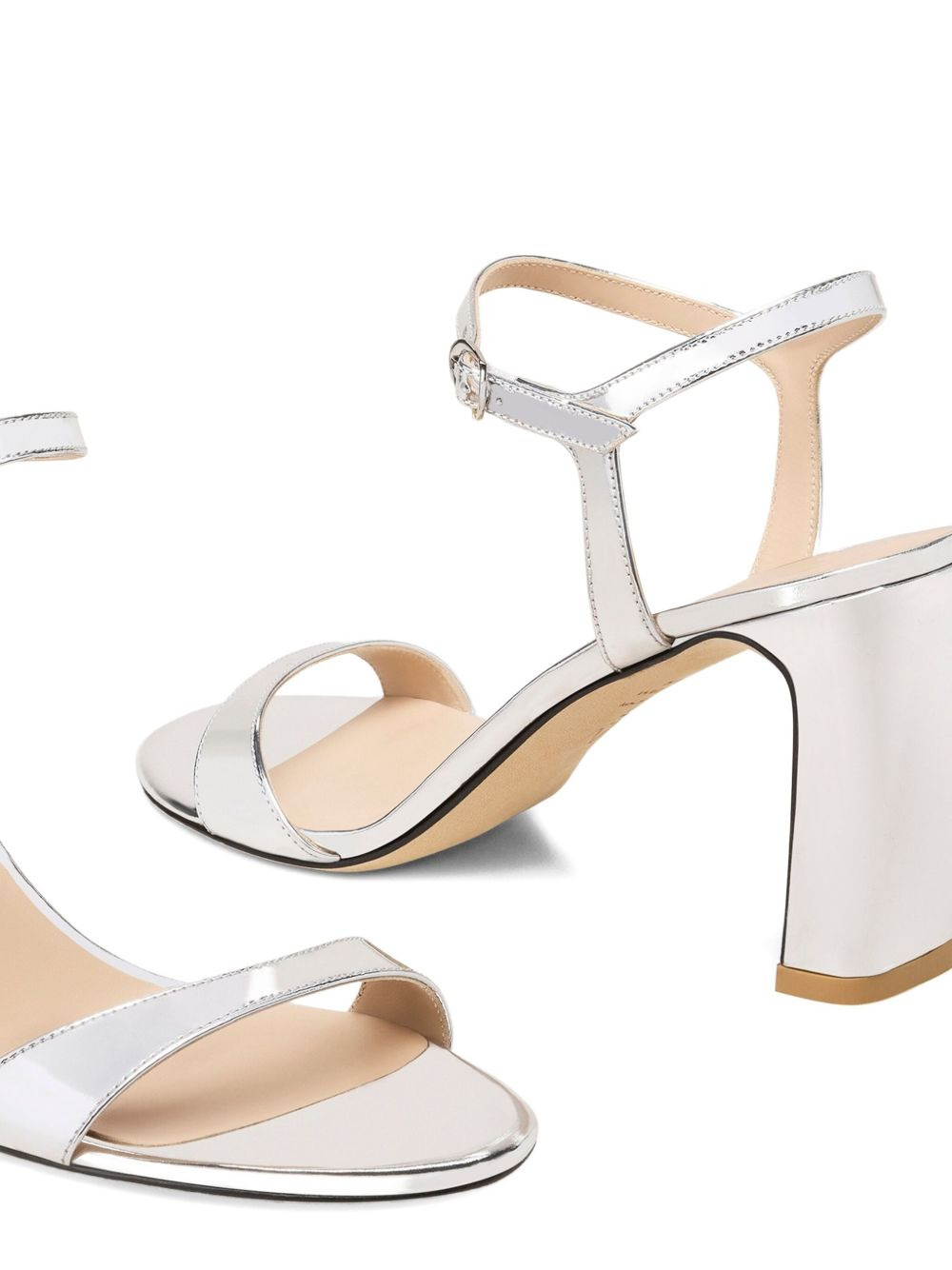 metallic block-heel sandals - 4