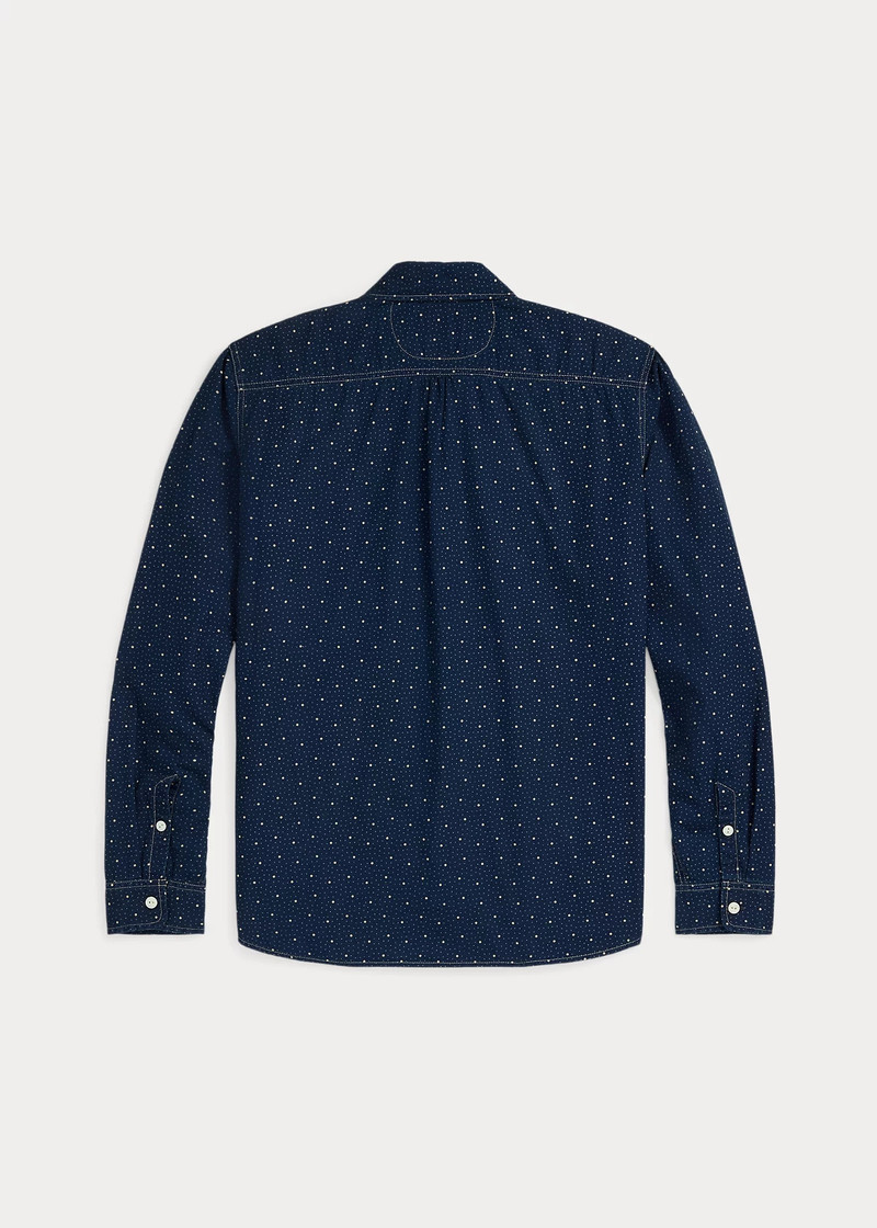 RRL by Ralph Lauren Dot-Print Indigo Workshirt outlook