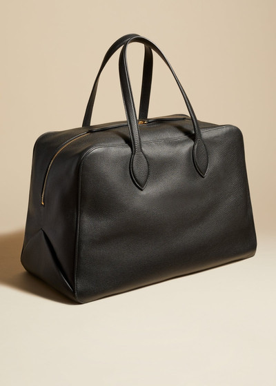 KHAITE The Large Maeve Weekender Bag in Black Pebbled Leather outlook