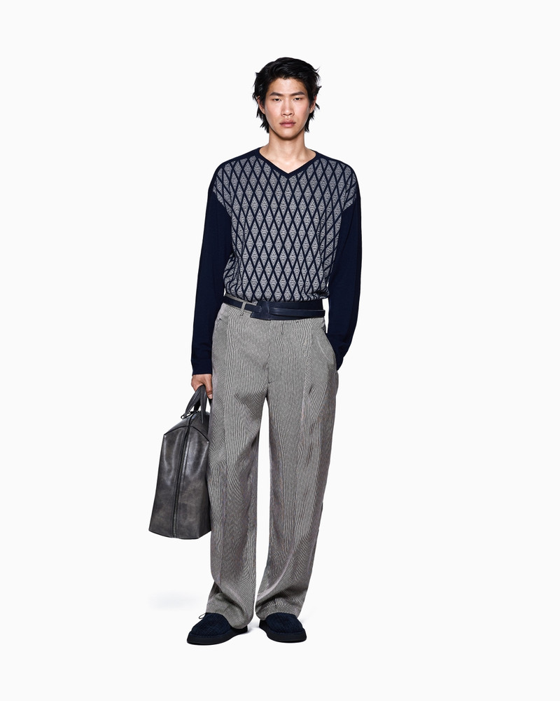 JUMPER IN VIRGIN WOOL AND CASHMERE JACQUARD 2