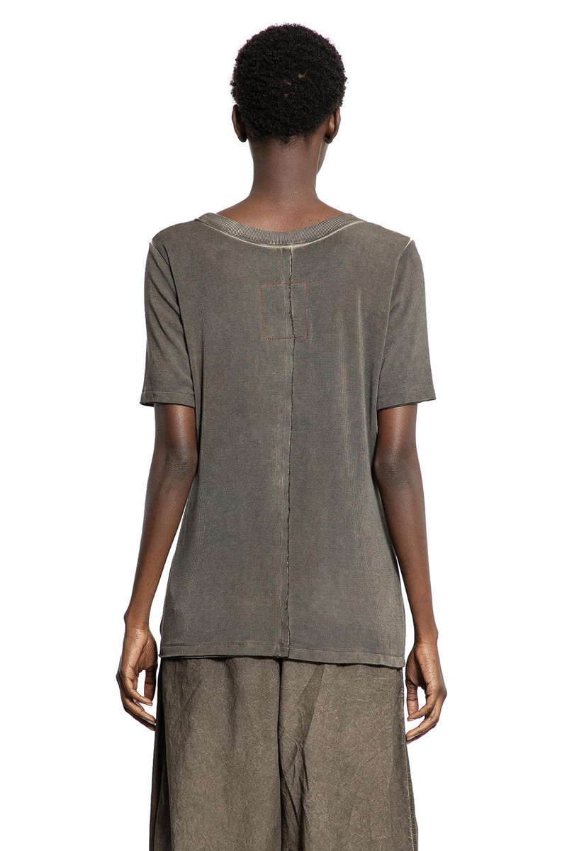 UMA WANG Overdyed Cotton Jersey T-shirt outlook