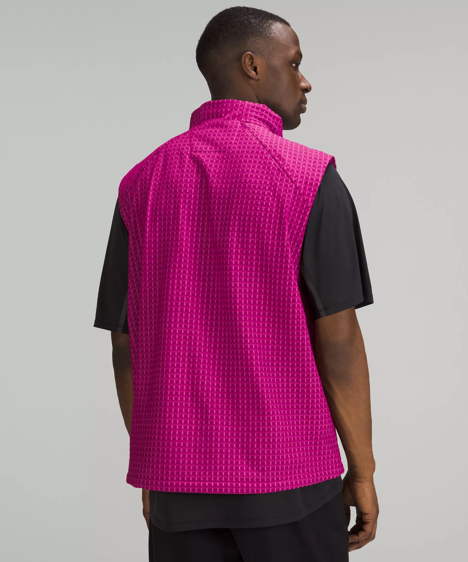 Water-Repellent Grid Fleece Hiking Vest - 3